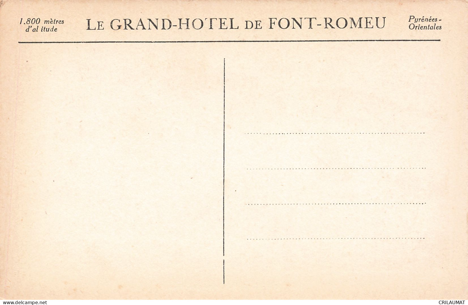 66-FONT ROMEU-N°T5284-E/0255 - Sonstige & Ohne Zuordnung