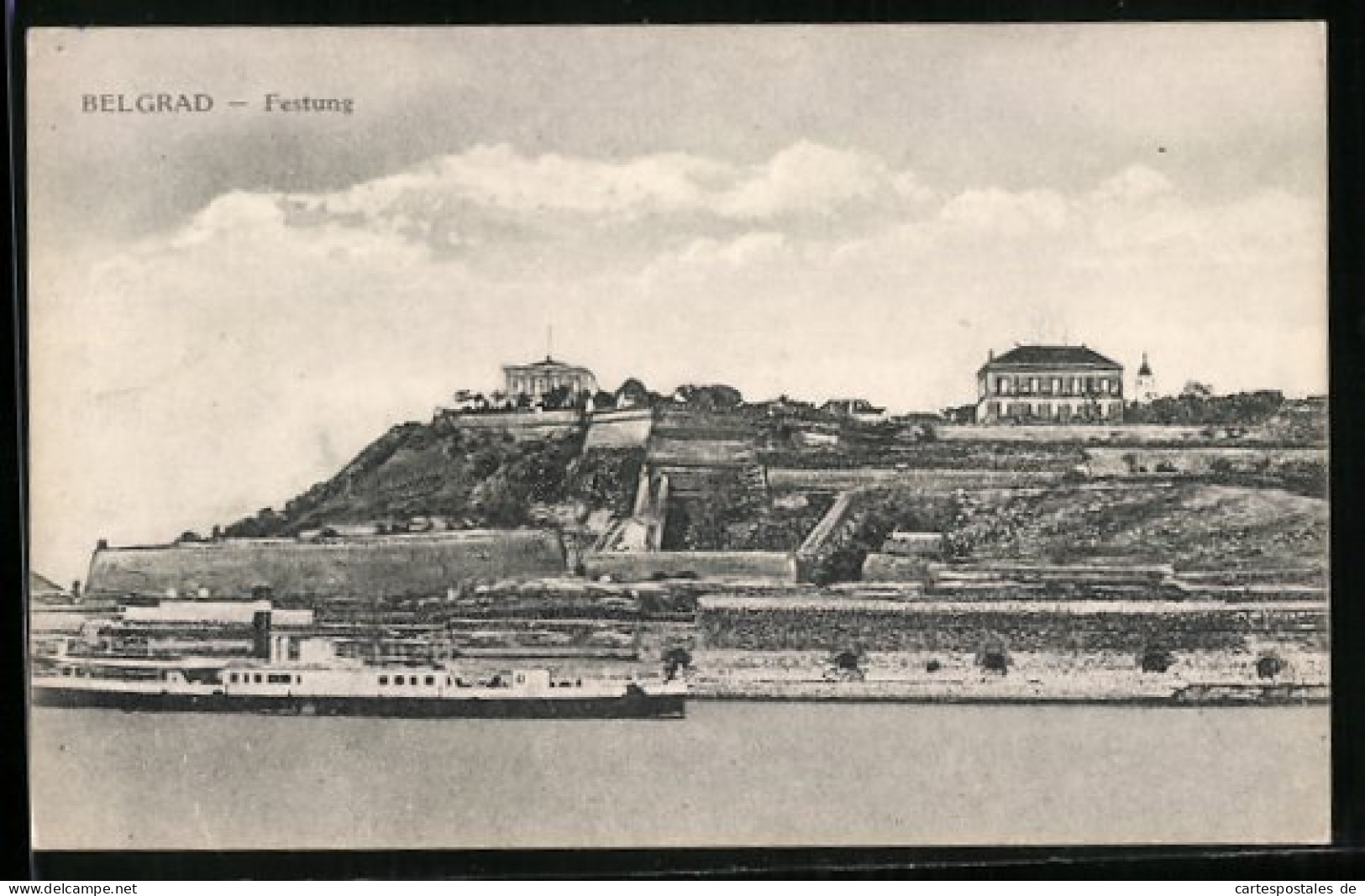 AK Belgrad, Festung Mit Dampfer Aus Der Vogelschau  - Serbia