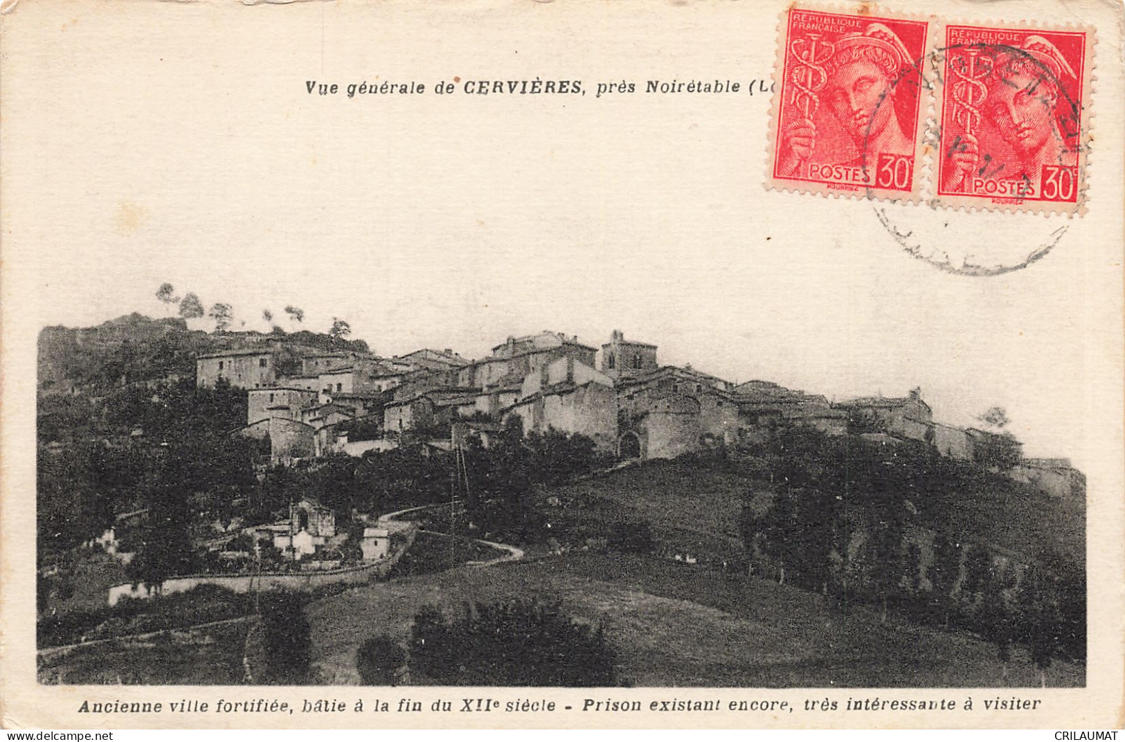 42-CERVIERES-N°T5285-C/0323 - Autres & Non Classés