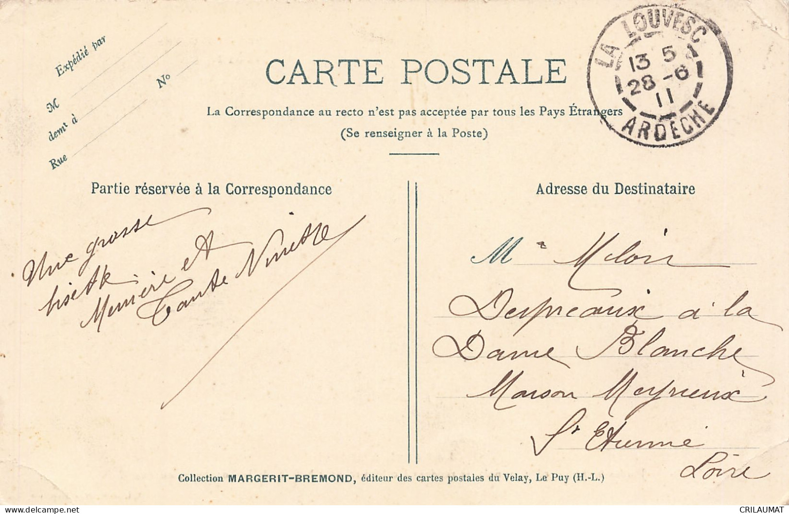 43-LE PUY FOLKLORE COUPLE-N°T5285-C/0265 - Le Puy En Velay