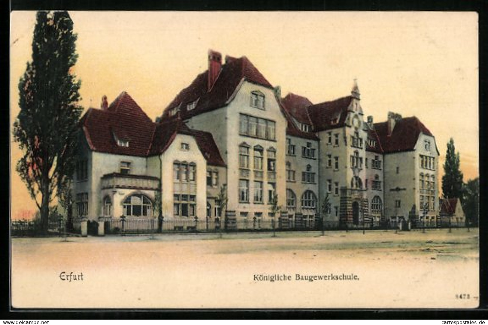 AK Erfurt, Ansicht Der Königlichen Baugewerkschule  - Erfurt