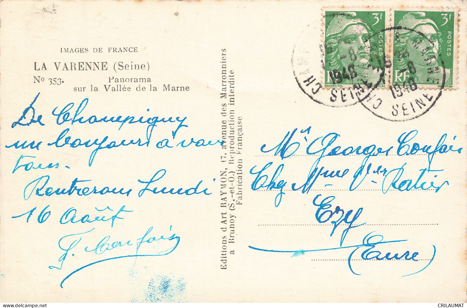 94-LA VARENNE-N°T5285-E/0233 - Other & Unclassified