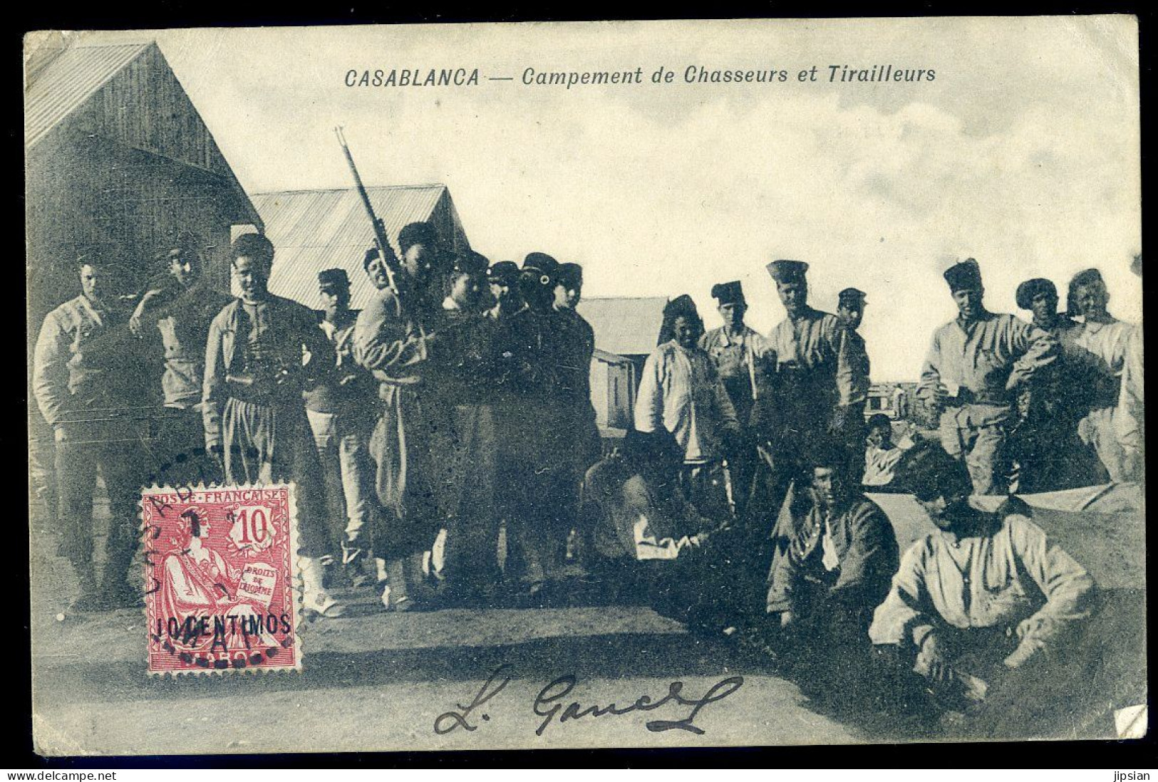 Cpa Du Maroc Casablanca -- Campement De Chasseurs Et Tirailleurs    MAI24-09 - Casablanca