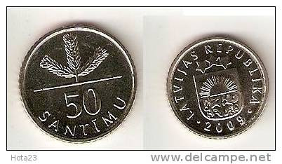 (!) Latvia 2009 Coin 50 Santimu -2009 Y - UNC - Lettonia