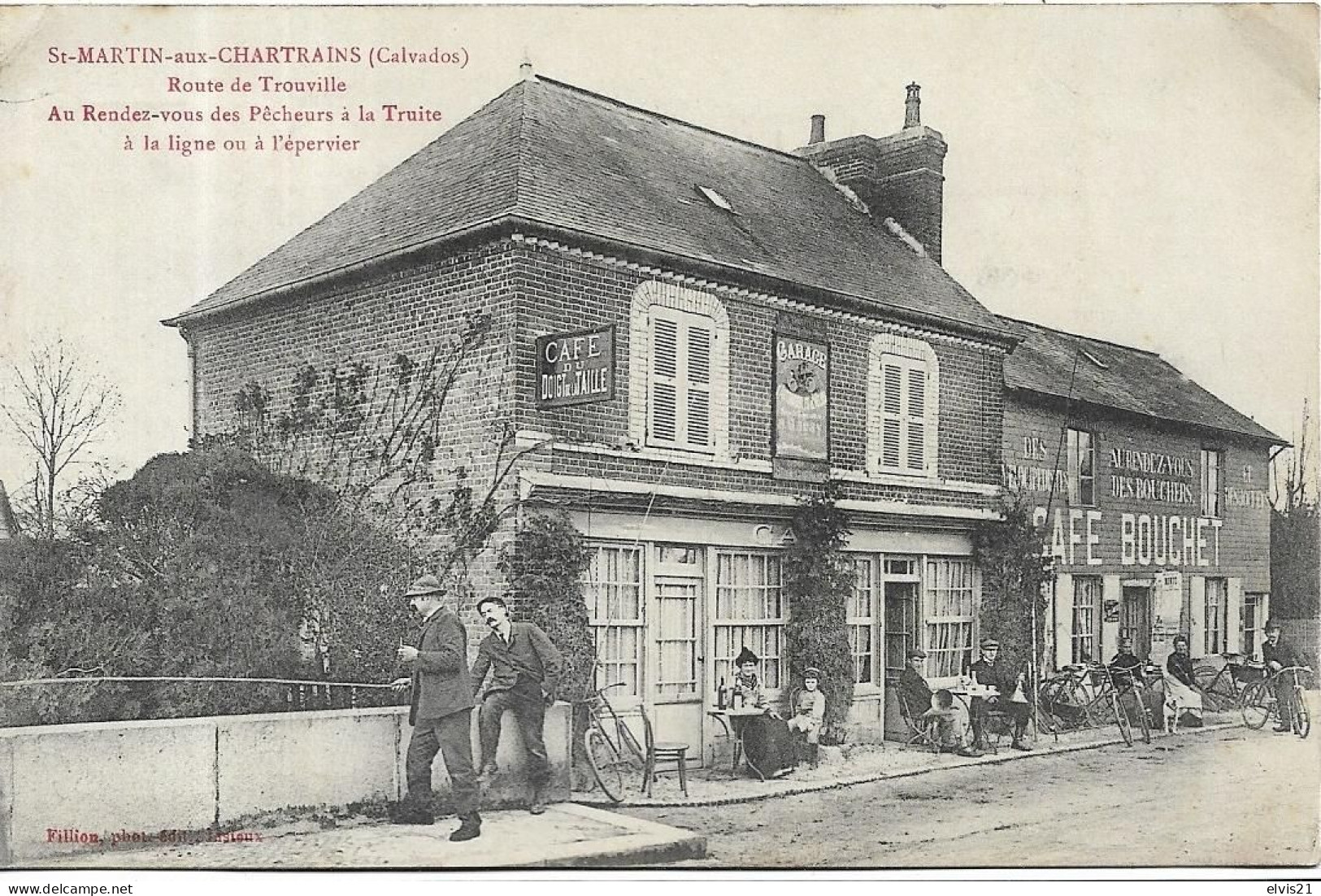 SAINT MARTIN AUX CHARTRAINS Route De Trouville. Aux Rendez Vous Des Pêcheurs à La Truite. Café - Autres & Non Classés