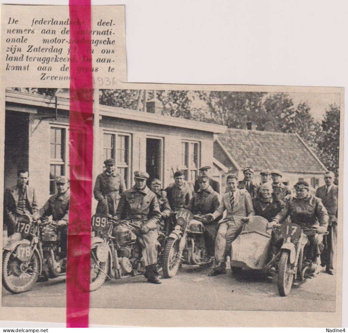 Zevenaar - Motor 6 Daagse - Orig. Knipsel Coupure Tijdschrift Magazine - 1936 - Ohne Zuordnung