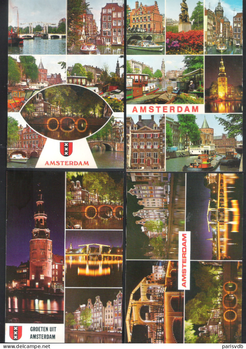 AMSTERDAM   - 4 POSTKAARTEN  (NL 10528) - Amsterdam