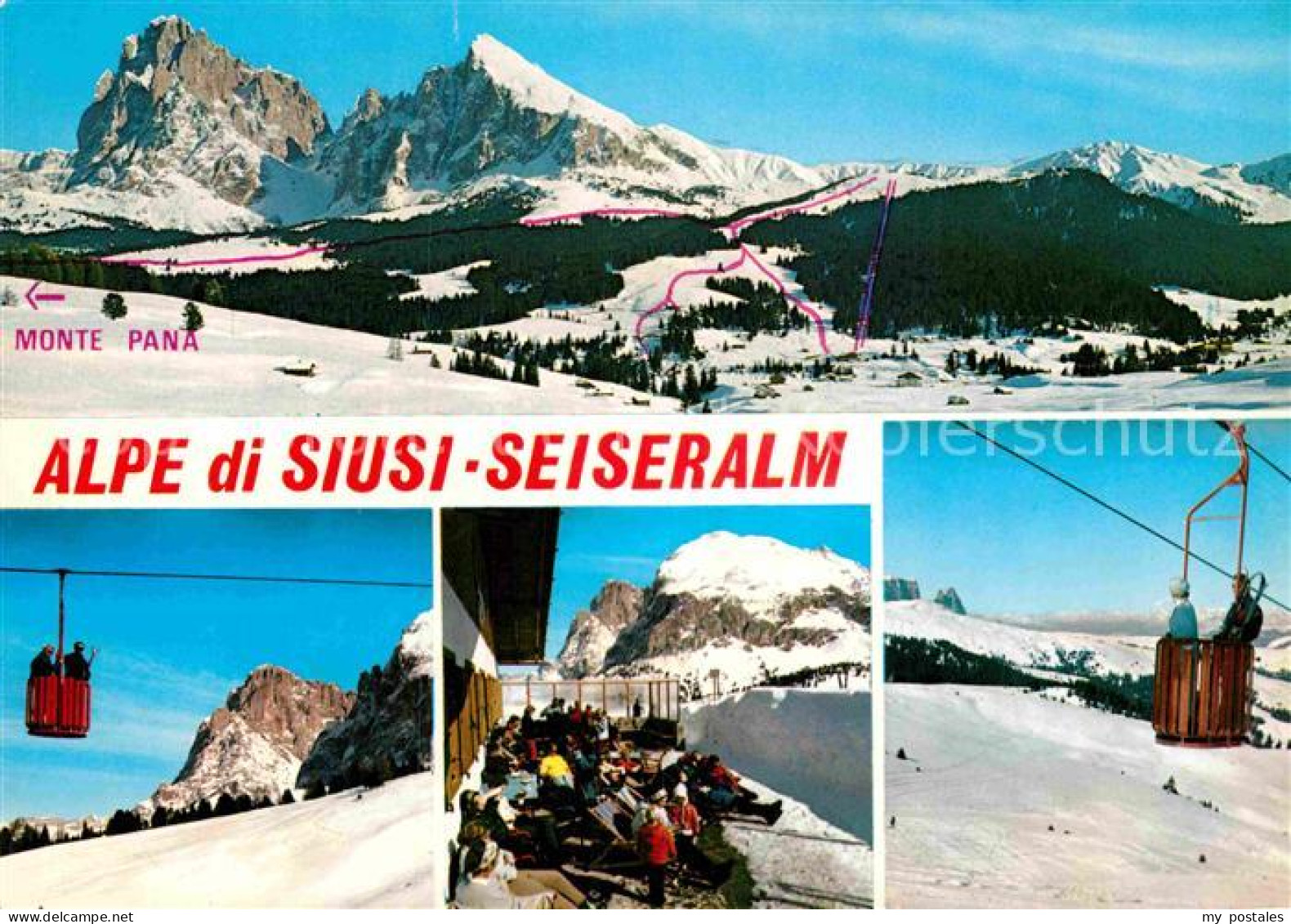 72849200 Seiser Alm Dolomiten Winter Skigebiet  - Otros & Sin Clasificación