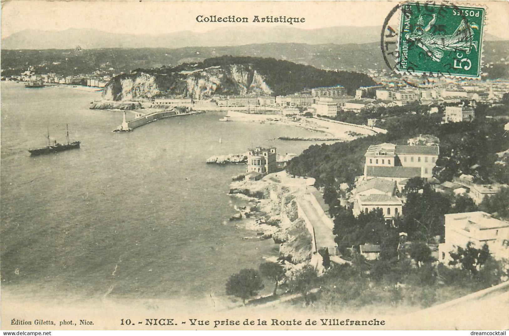 Top Promotion 2 Cpa 06 NICE. Promenade Du Midi Et Vue Route De Villefranche 1909 - Panorama's