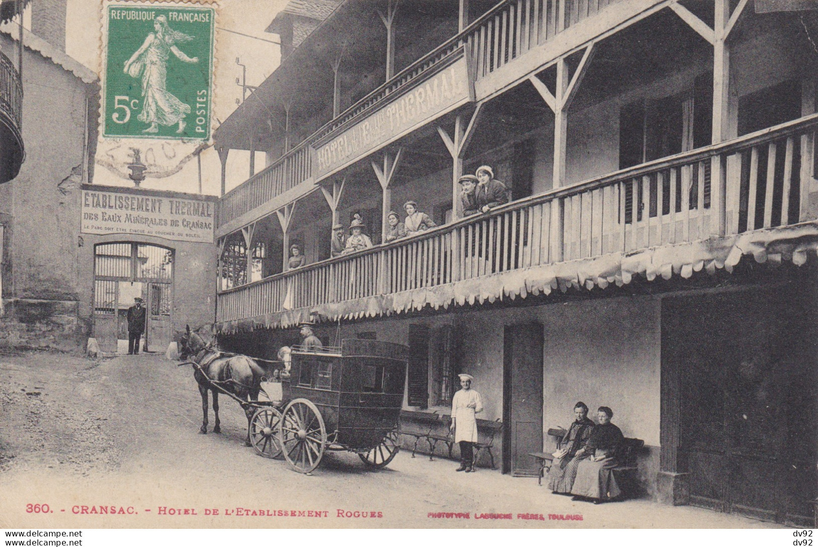 AVEYRON CRANSAC HOTEL DE L ETABLISSEMENT ROGUES - Autres & Non Classés