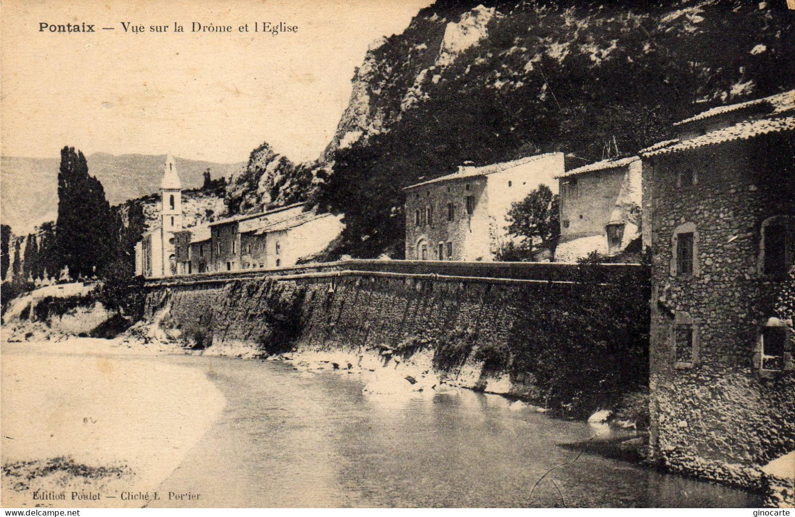 Pontaix Vue Sur La Drome Et L'eglise - Sonstige & Ohne Zuordnung