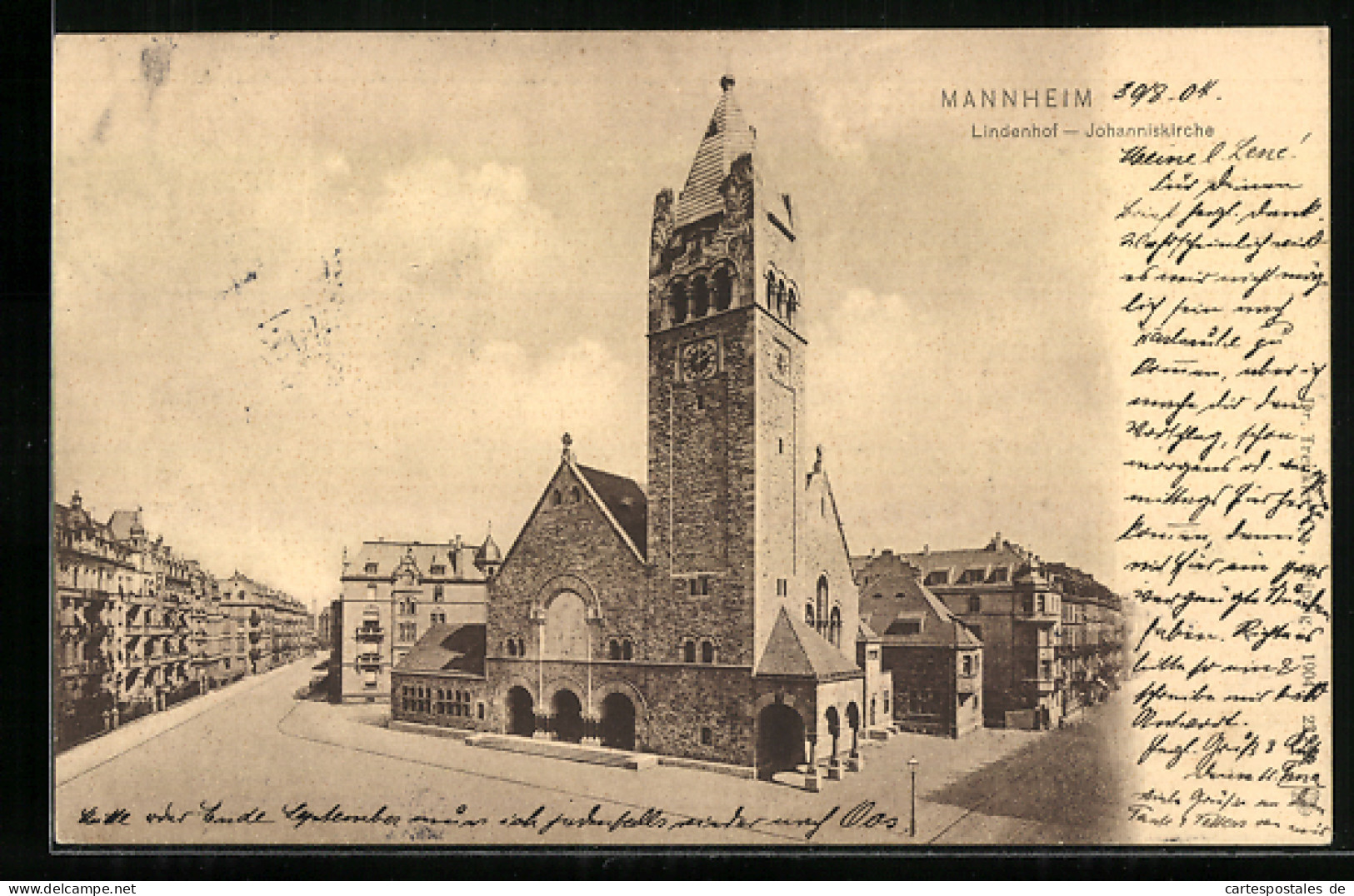 AK Mannheim, Lindenhof Mit Johanniskirche  - Mannheim