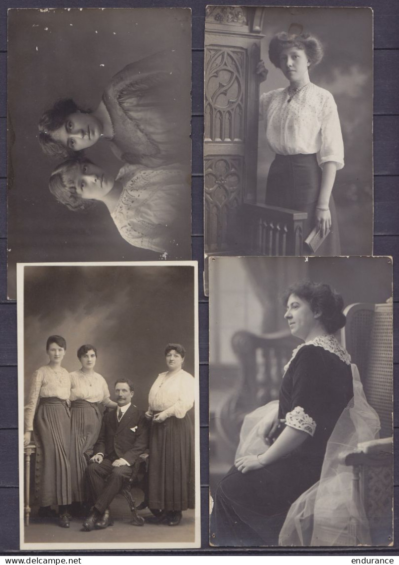 Lot De 8 Cartes Photo Datées Entre 1909 Et 1917 - Famille Gilson - Voir Scans - Identifizierten Personen