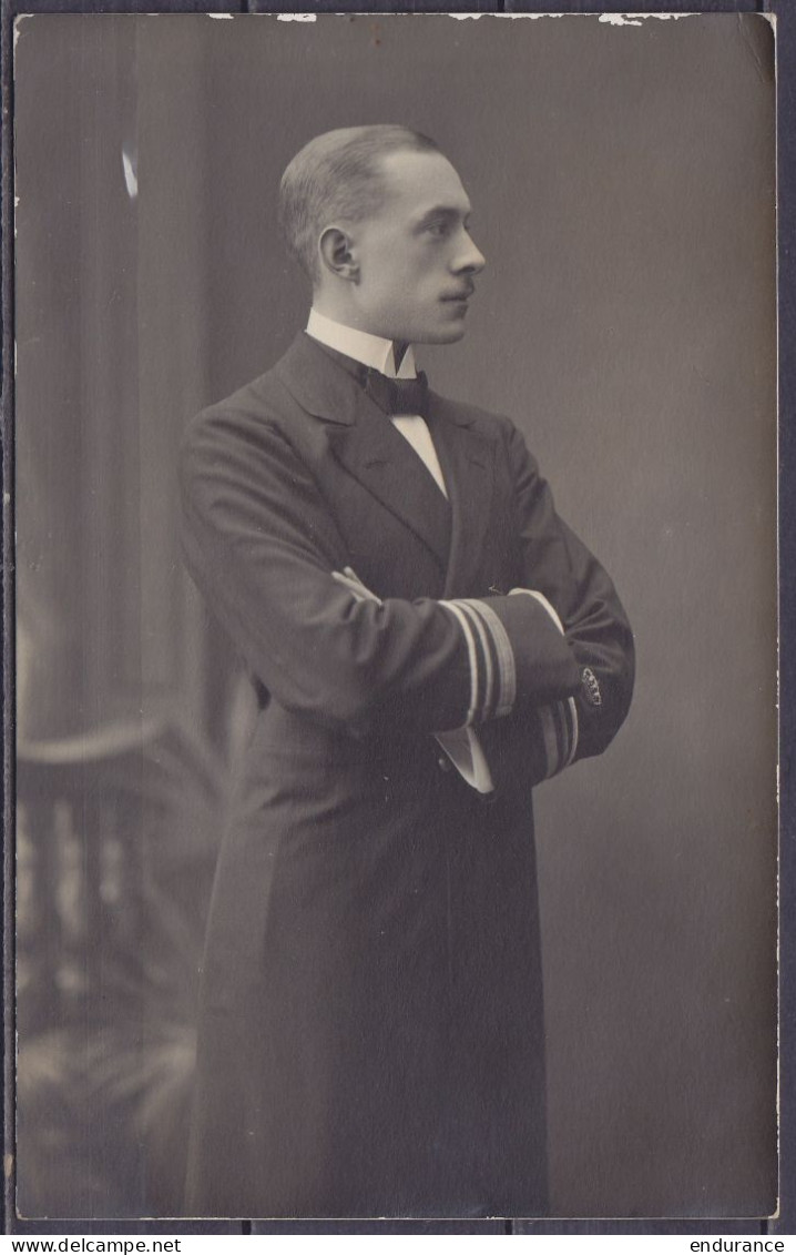 Carte-photo André Gilson Administrateur Au Congo Belge, Adressé à Sa Fiancée Le Jour De Son Départ - 12 Janvier 1912 - Belgisch-Congo