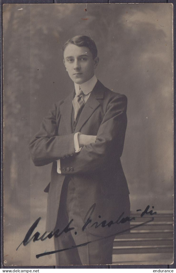 Carte-photo Jeune Homme à Identifier - Anvers Vers 1910 - Anonymous Persons