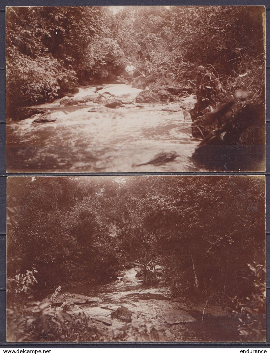 Congo Belge - Lot De Deux Cartes-photo 'La Vallée De KIMBUNDJI' 1913 - Voir Scans Et Légendes - Congo Belge