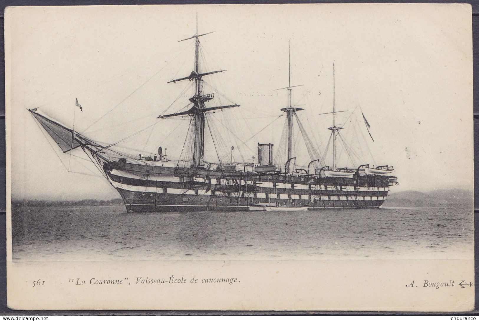 CPA Bateau Voilier "La Couronne - Vaisseau-école De Cannonage" - Neuve - Warships