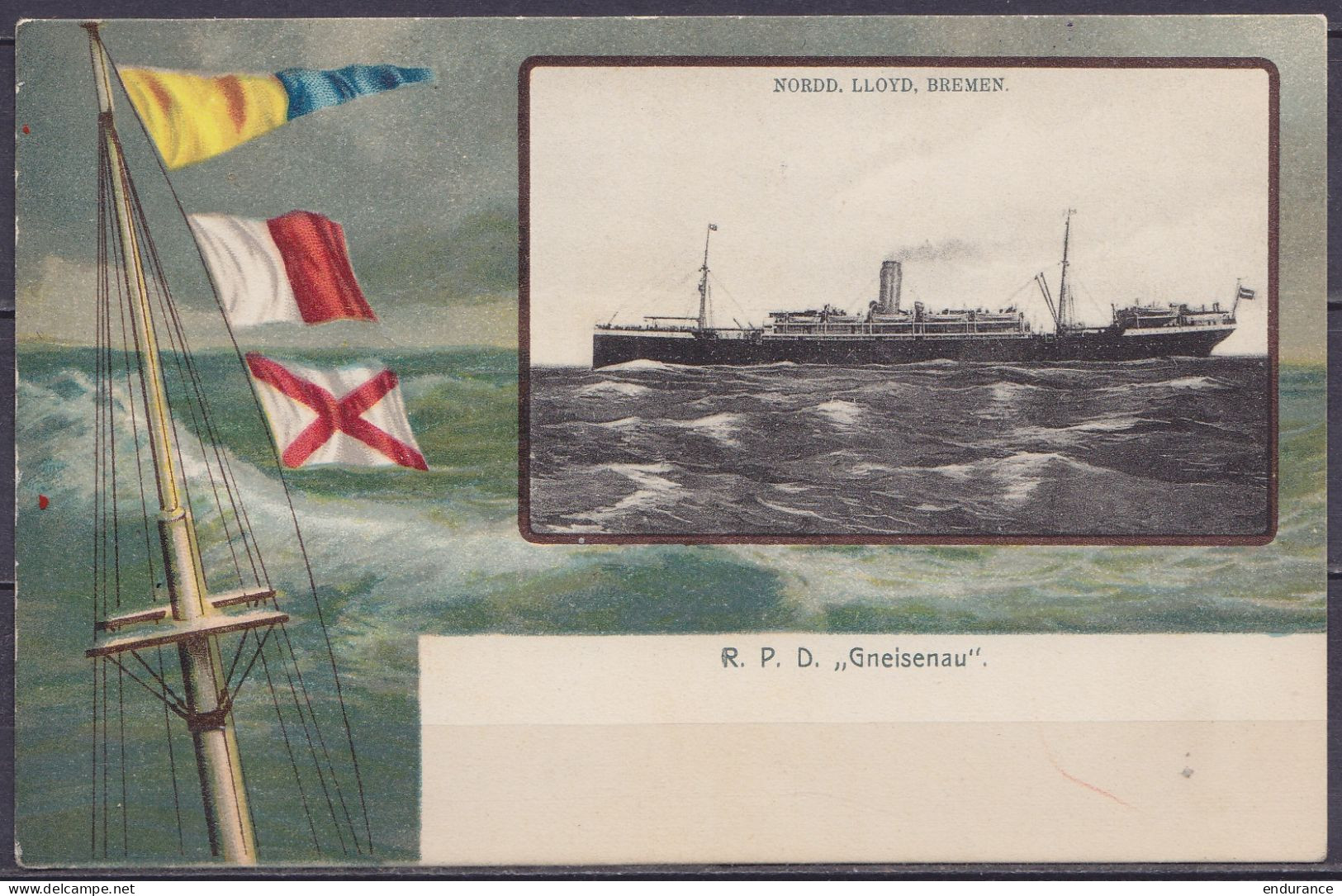 Allemagne - CPA Neuve Bateau R.P.D. Gneisenau - Guerra