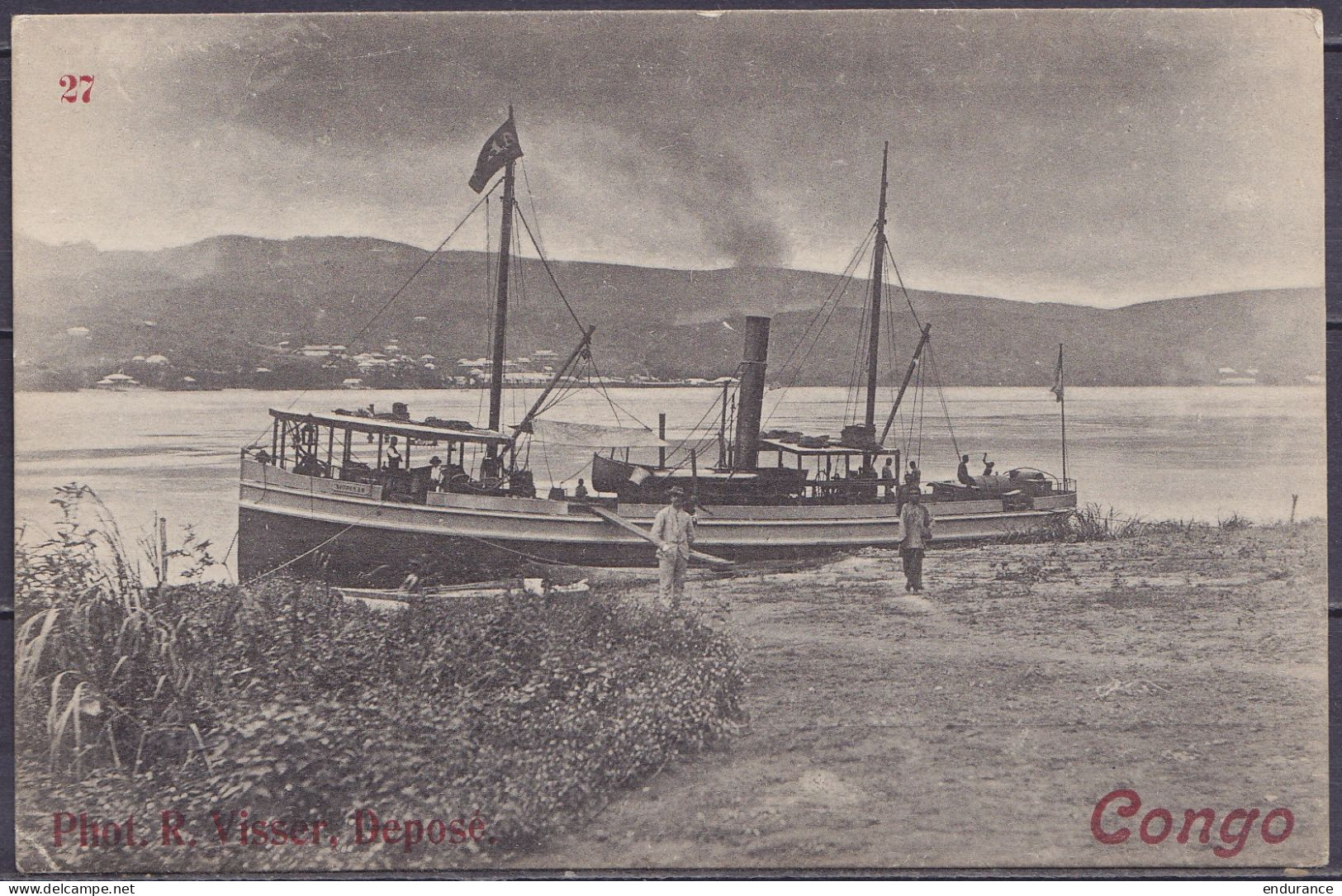 Congo Belge - Bateau à Vapeur CPSM Neuve - Belgisch-Congo