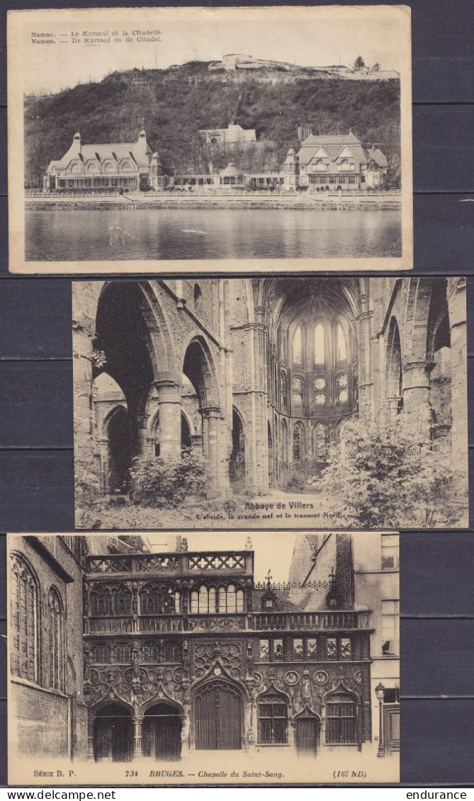 Lot 14 CPSM - Eglises De Belgique : Lège, Huy, Tournai, Tongres, Bruges, … - Kerken En Kathedralen