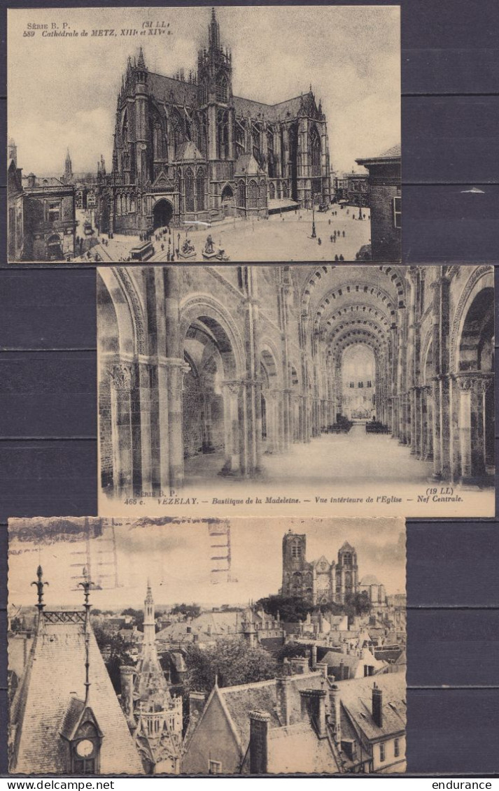 Lot De 27 CPSM Eglises & Cathédrales : Aix-la-Chapelle, Venise, Arles, Clermont-Ferrand, Reims, Toulouse, Metz, Laon, …  - Eglises Et Cathédrales