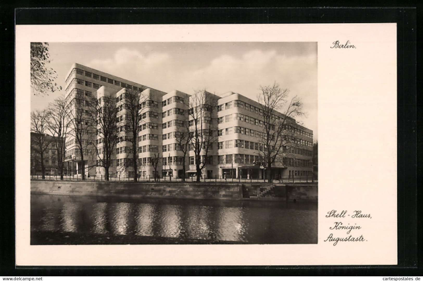 AK Berlin-Tiergarten, Shell-Haus In Der Königin Augustastrasse, Bauhaus  - Altri & Non Classificati