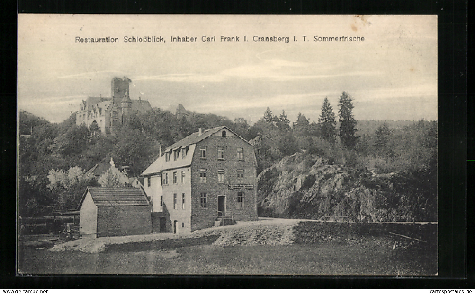 AK Kranzberg / Usingen, Restauration Schlossblick, Inh. Carl Frank  - Usingen