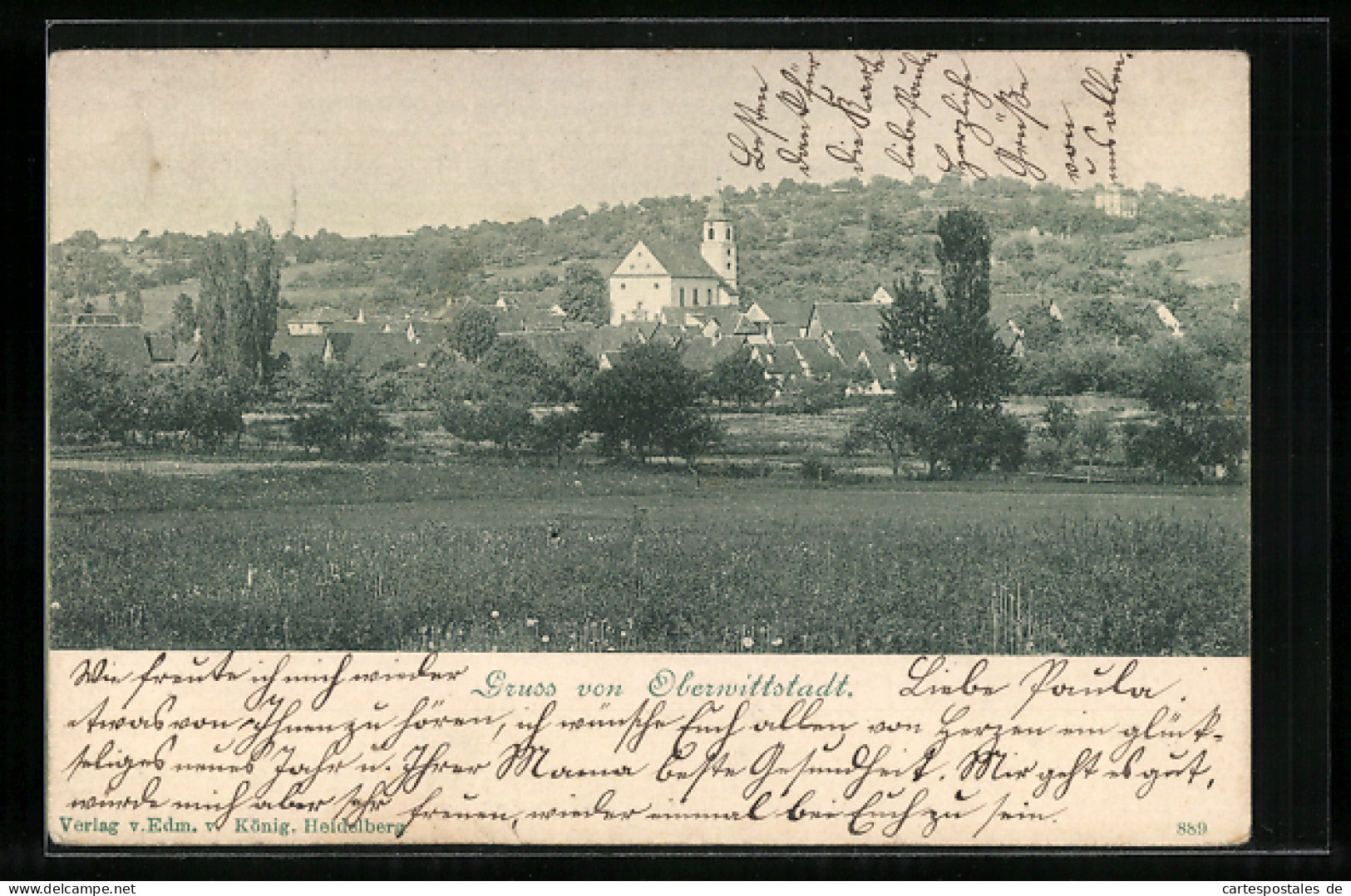 AK Oberwittstadt, Ortsansicht Mit Kirche  - Other & Unclassified