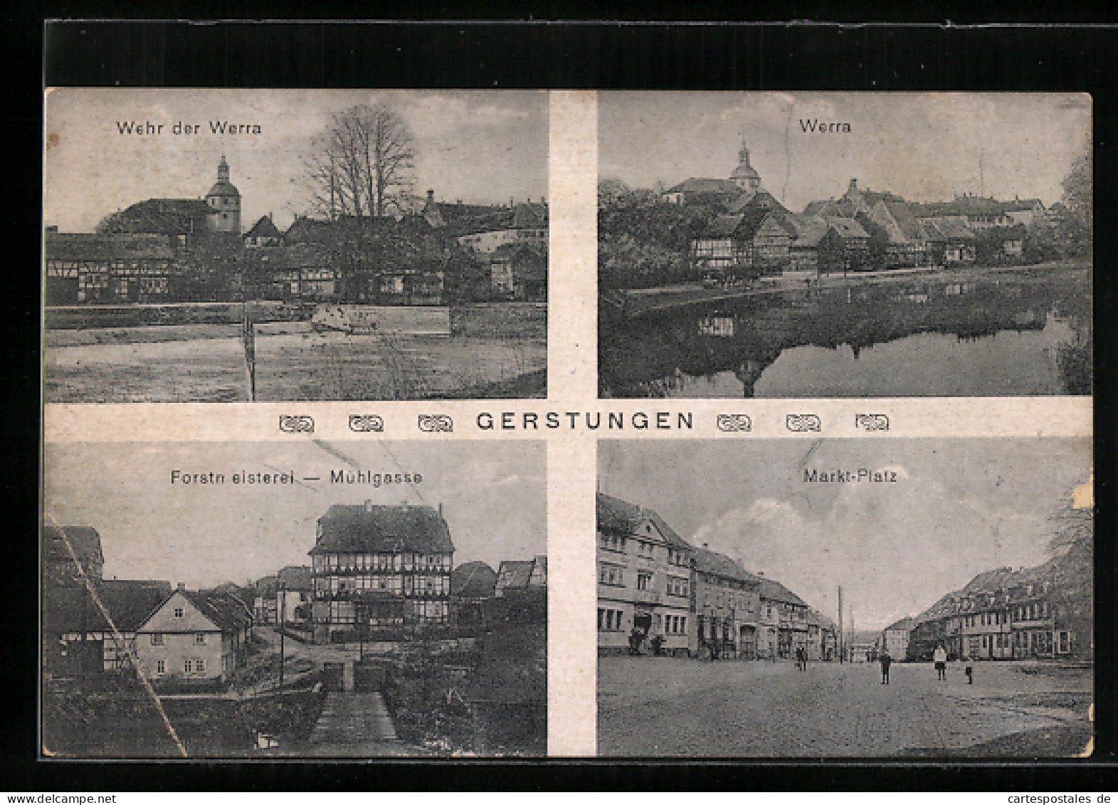 AK Gerstungen, Wehr Der Werra, Forstmeisterei, Mühlgasse, Marktplatz  - Other & Unclassified