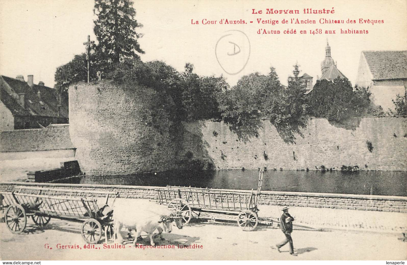 D9195 Le Morvan Illustré Vestiges De L'ancien Chateau - Andere & Zonder Classificatie
