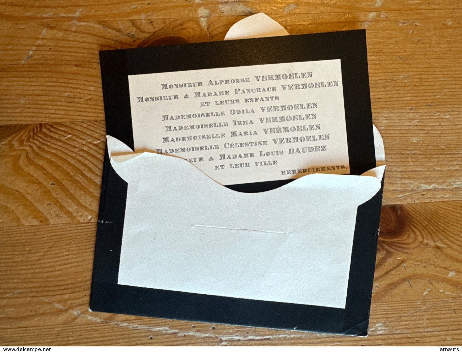 Carte Remercient Deces Alp( Destelbergen)  Vermoelen Veuf Peeters +1911 Antwerpen ( Wijnegem Zandhoven Deurne) Bedanking - Obituary Notices
