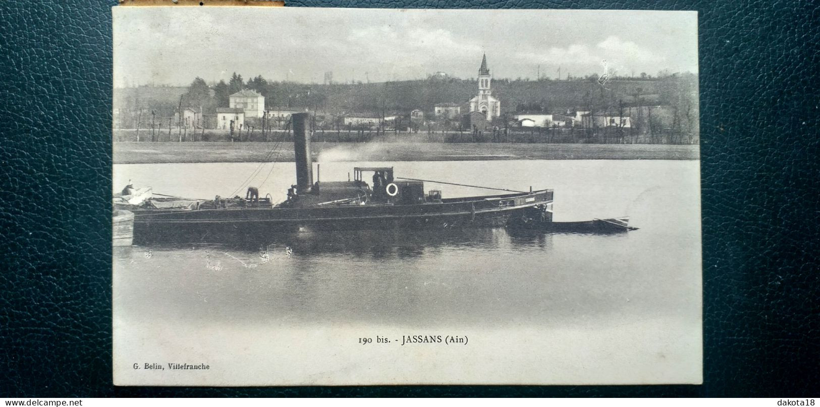 01 , Jassans , Un Remorqueur Et Vue Générale En 1906 - Zonder Classificatie