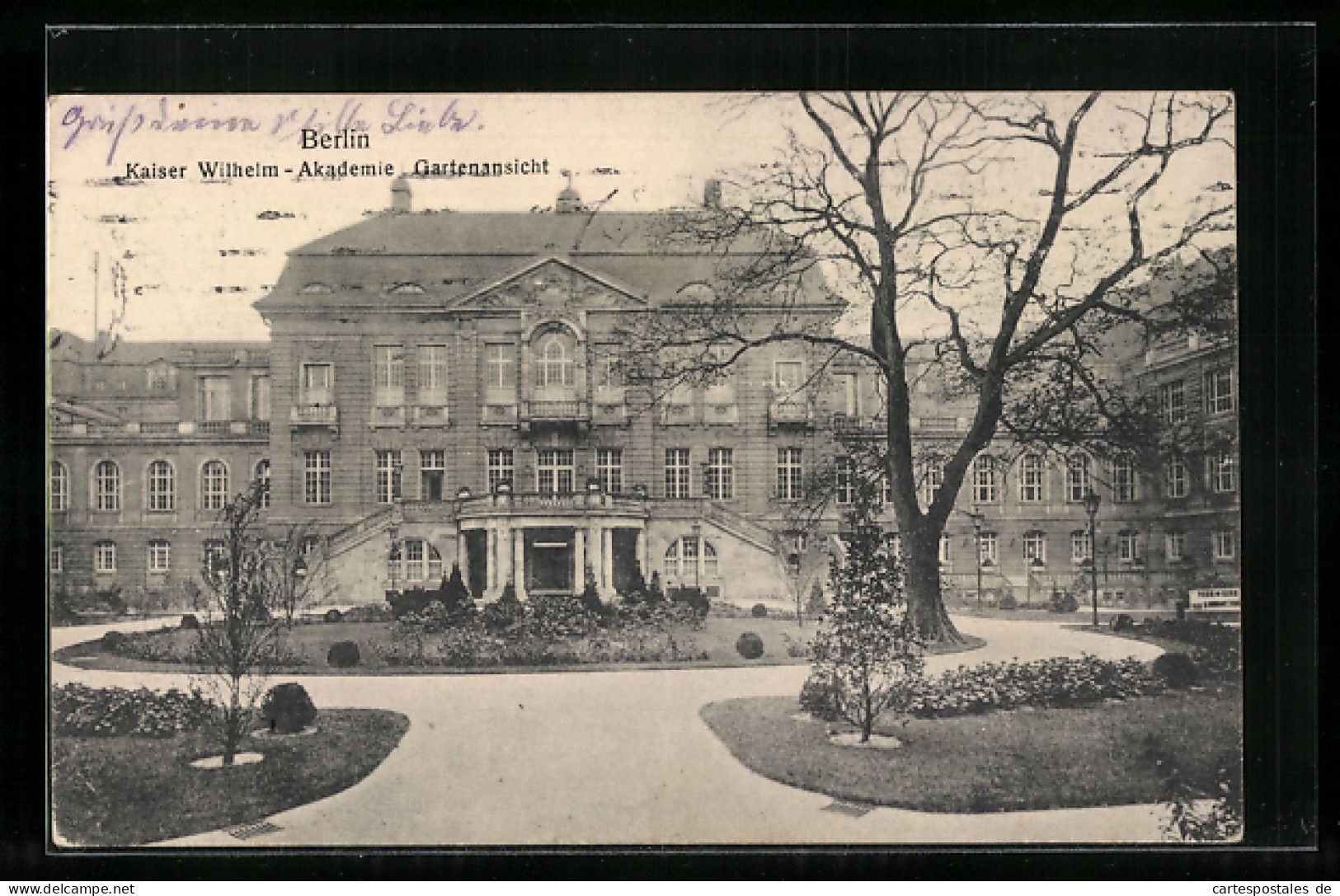 AK Berlin, Kaiser Wilhelm-Akademie, Invalidenstrasse, Gartenansicht  - Mitte