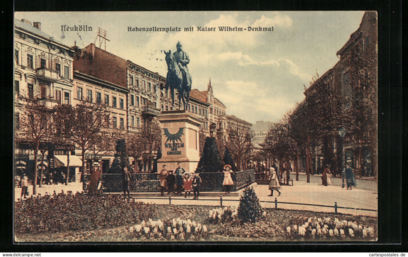 AK Berlin-Neukölln, Das Kaiser Wilhelm Denkmal Auf Dem Hohenzollernplatz  - Neukoelln