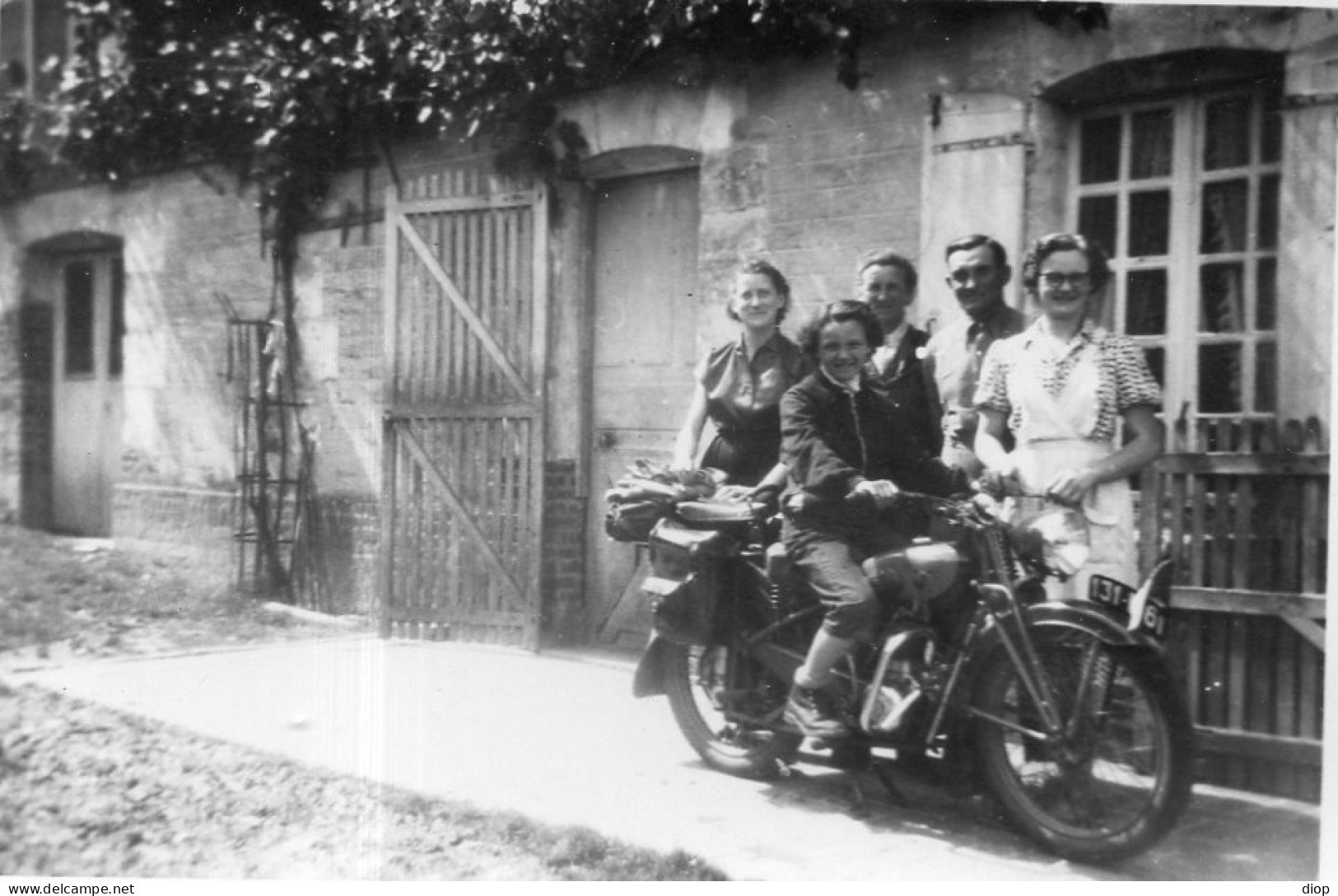 Photo Vintage Paris Snap Shop -famille Family Moto - Andere & Zonder Classificatie