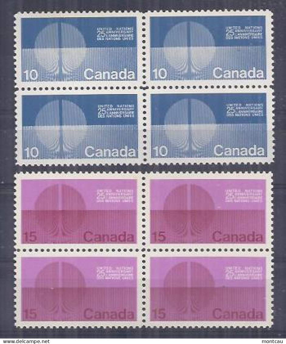 Canada 1970. Ann. ONU . Sc=513-14 (**) - Unused Stamps