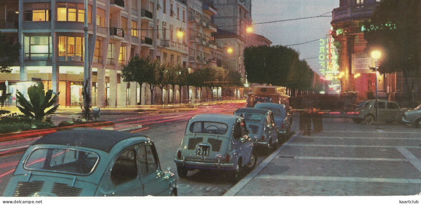 Pescara: 3x FIAT 600, 1100 - Corso Umberto I (Notturno) - (Italia) - Passenger Cars