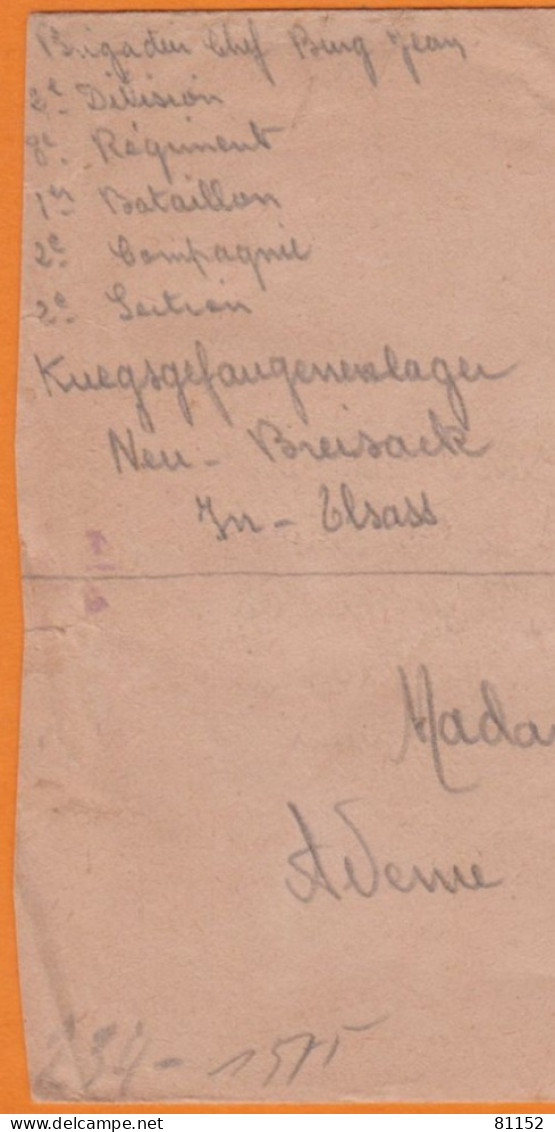 Lettre Avec CENSURE Allemande Juillet 1940 D'un Brigadier-Chef Du Camp De IN-ELSASS Pour MONTELIMAR - WW II