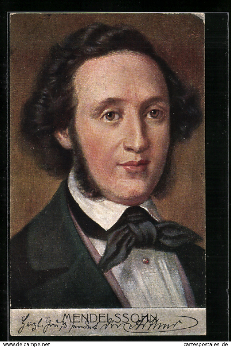 AK Komponist Mendelssohn Im Portrait  - Artisti