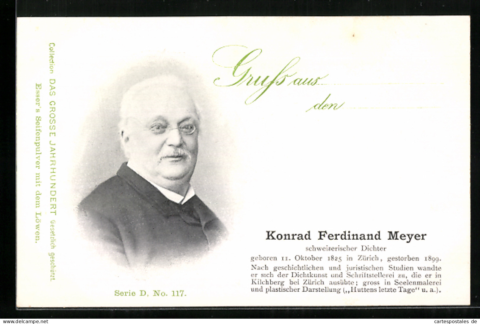 AK Konrad Ferdinand Meyer, Dichter Aus Der Schweiz  - Writers