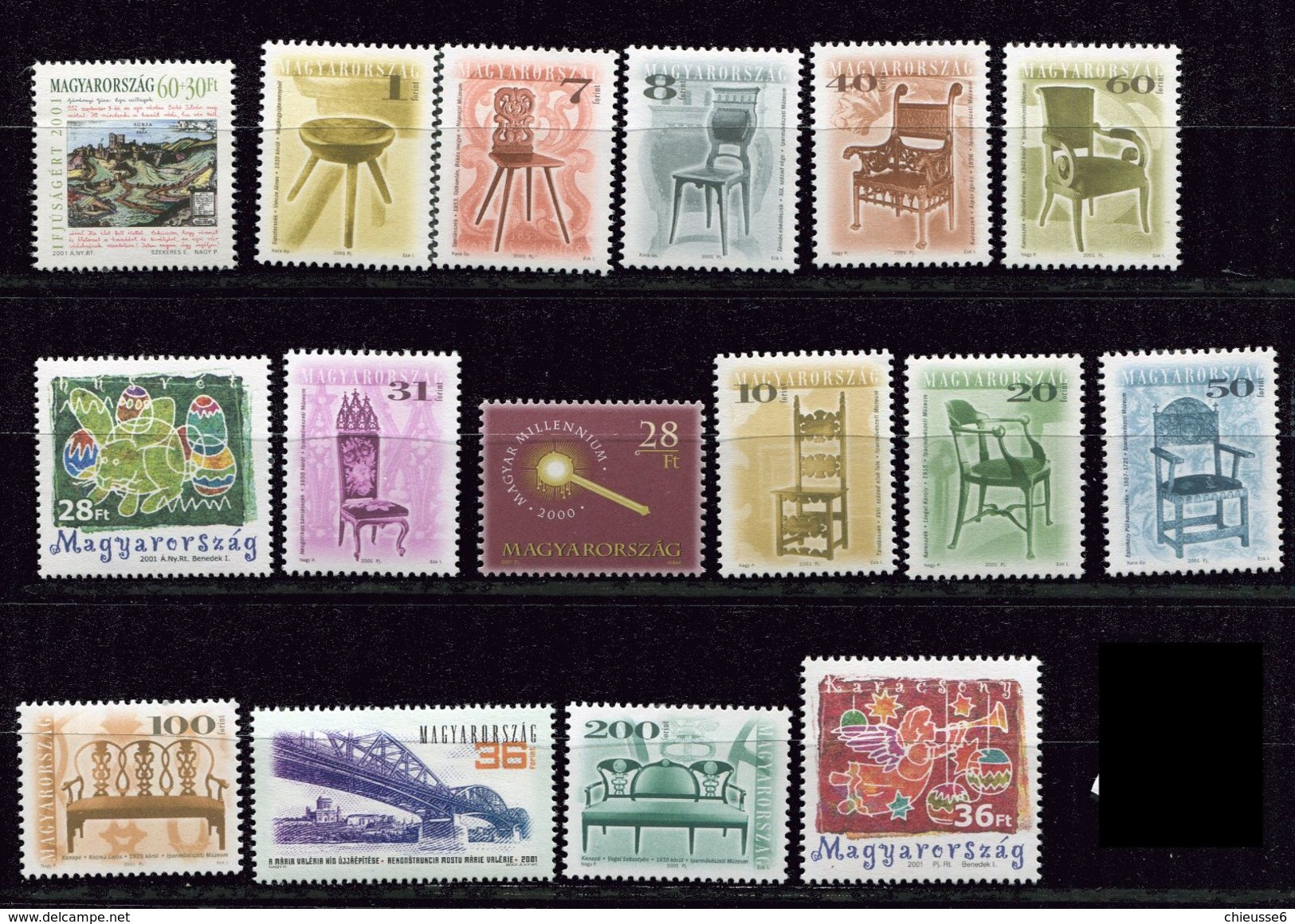 Hongrie ** - Timbres De L' Année 2001 - Unused Stamps