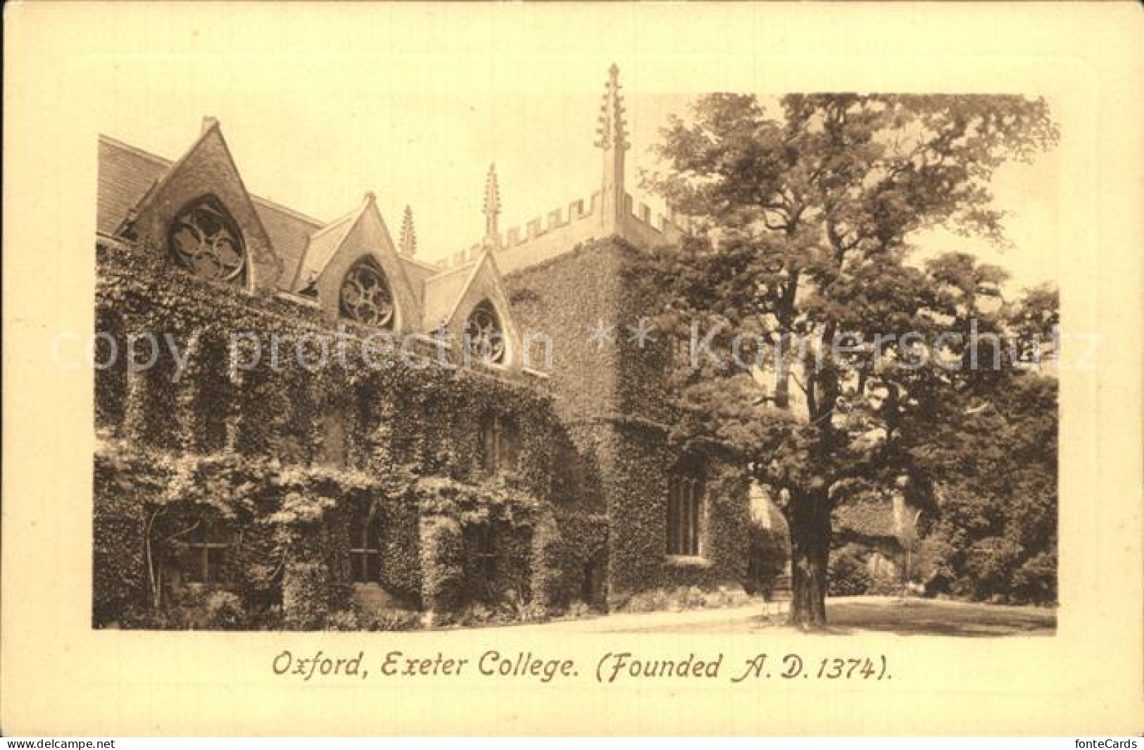 72424883 Oxford Oxfordshire Exeter College Founded 14th Century  - Autres & Non Classés