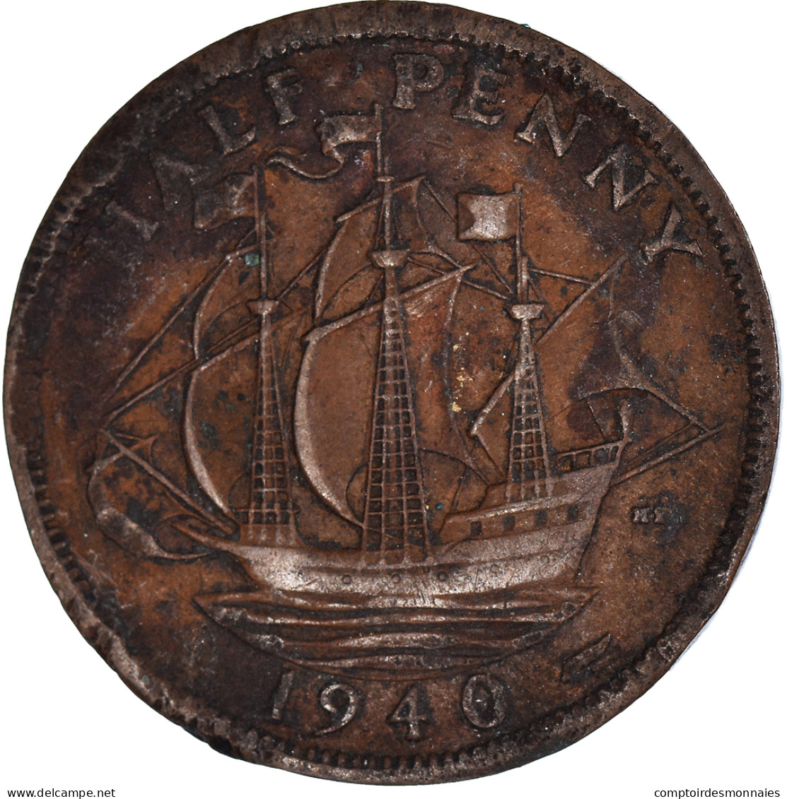Monnaie, Grande-Bretagne, 1/2 Penny, 1940 - C. 1/2 Penny