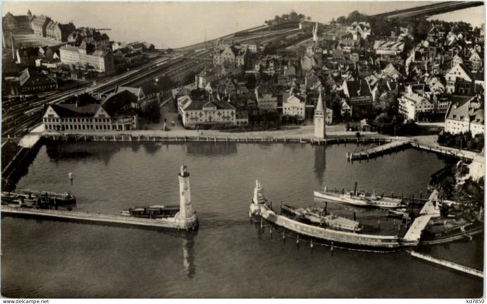 Lindau, Hafen Und Bahnhof Mit Restaurant - Lindau A. Bodensee