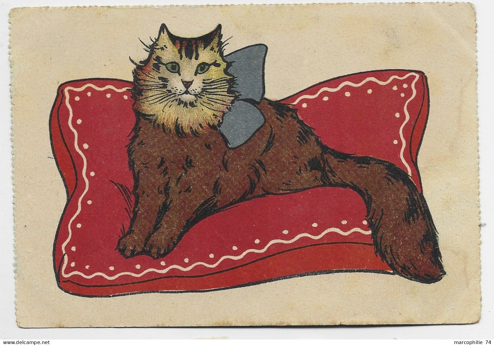 FRANCE CARTE PEINTE CHAT ECRITE DE TARARE RHONE 1916 - 1877-1920: Semi-moderne Periode