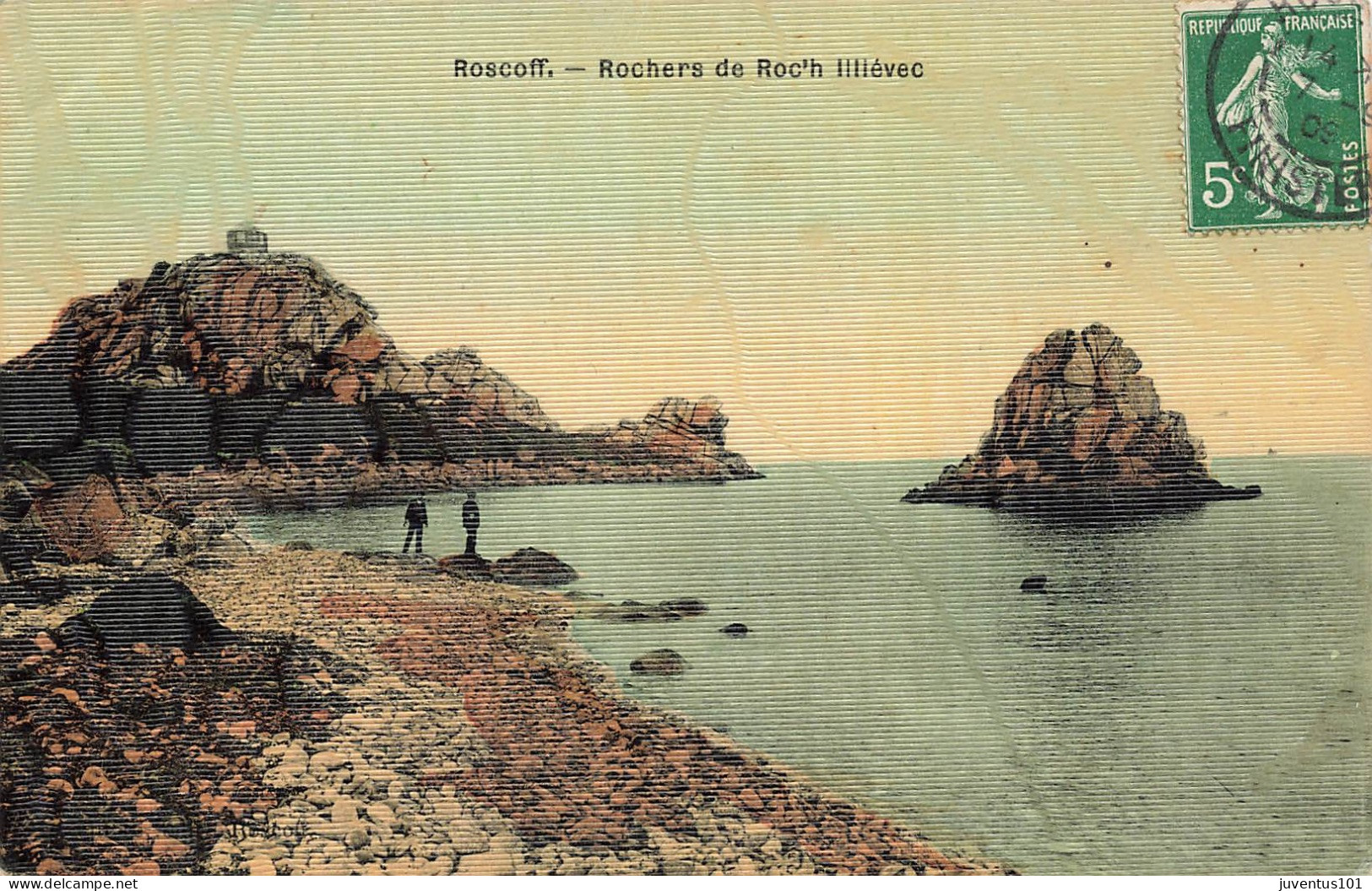 CPA Roscoff-Rochers De Roc'h Illièvec-Timbre     L2907 - Roscoff