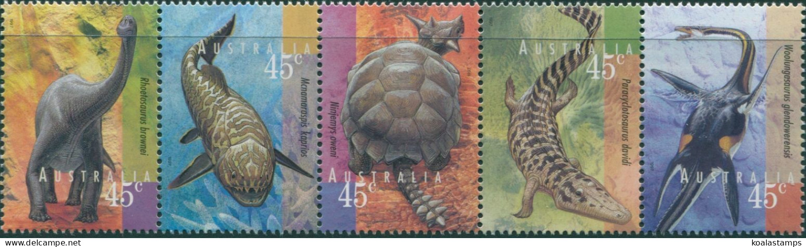 Australia 1997 SG1708-1712 Prehistoric Animals Strip MNH - Otros & Sin Clasificación