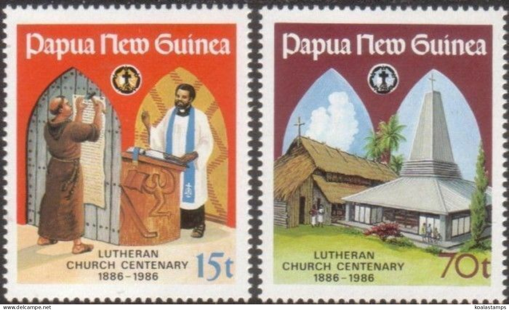 Papua New Guinea 1986 SG529-530 Lutheran Church In Papua New Guinea Set MNH - Papua New Guinea