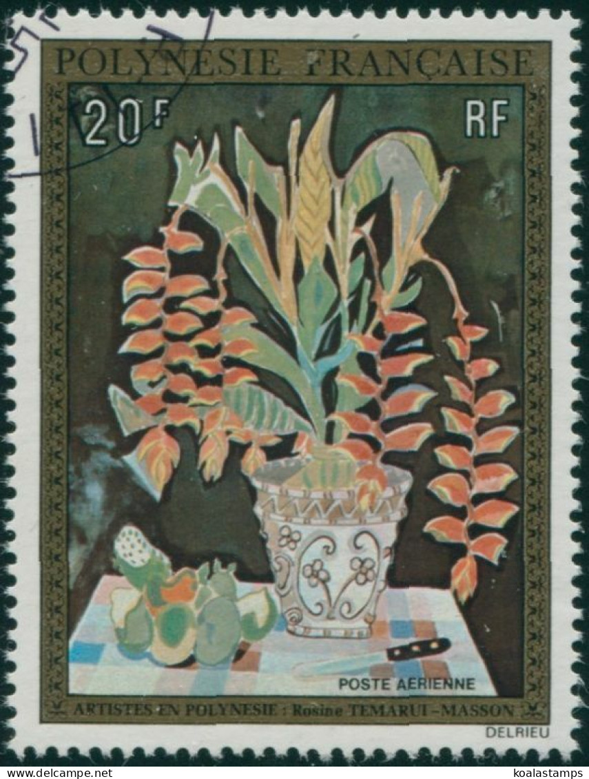 French Polynesia 1974 Sc#C107,SG189 20f Flower Arrangement Painting FU - Otros & Sin Clasificación