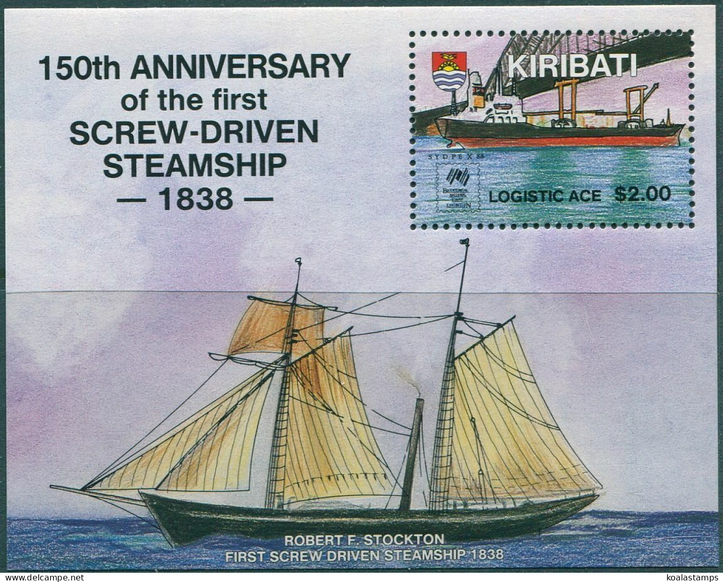 Kiribati 1988 SG292 Steamship MS MNH - Kiribati (1979-...)